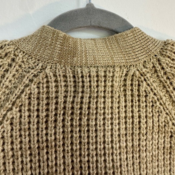 SIGALLO Vintage V Neck Button Up Cardigan, Wool Feel Acrylic Knit - Picture 5 of 16